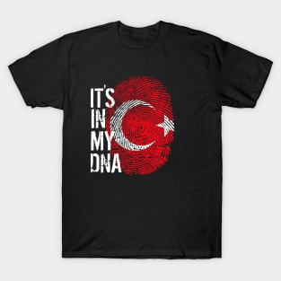 Turkey Flag Fingerprint My Story DNA Turkish T-Shirt